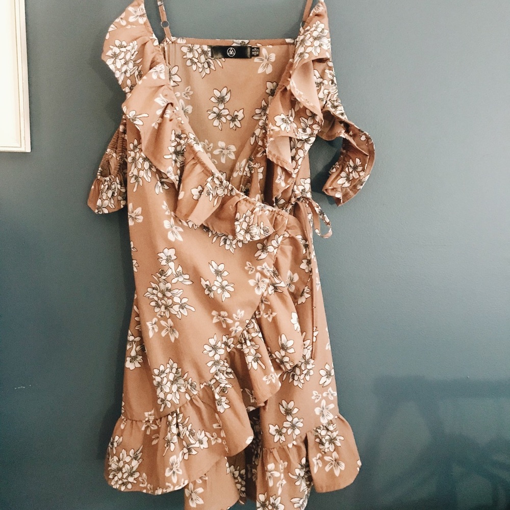 Misguided Floral Wrap Dress